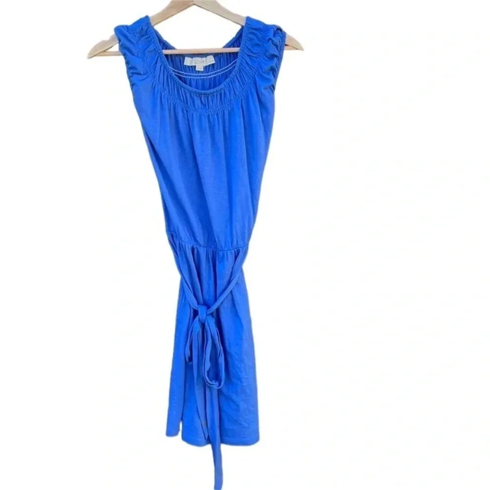 Loft women's small petite cobalt blue dress with belt